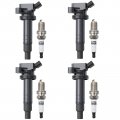 Oyeauto Ignition Coil Pack Iridium Spark Plug Uf247 Set Of 4pcs For Toyota Corolla Matrix Chevrolet Prizm 1 8l L4 