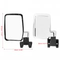 X Autohaux Pair Car Rear View Mirror Silver Tone For Toyota Land Cruiser 1980-1996