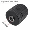 Uxcell Keyless Drill Chuck 0 8-10mm Capacity 3 8-24unf Thread With Hex Shank Adapter 1 2 Socket Square Converter For Electric