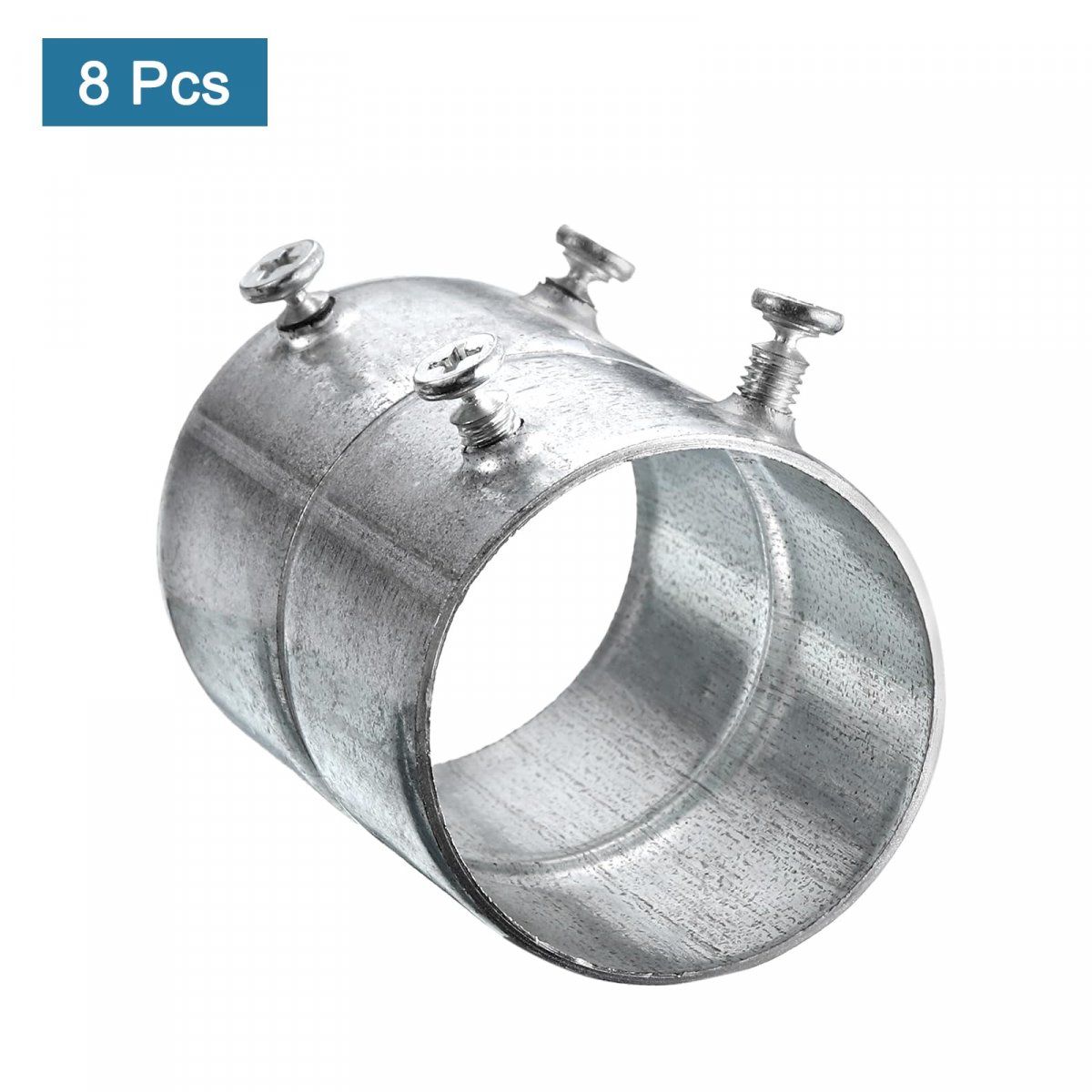 Emt Coupling 40mm 1 9 16 Inch Set Screw Conduit Fittings 67mm Length Electrical Pipe Connector 0 9mm Wall Thick 8 Pack