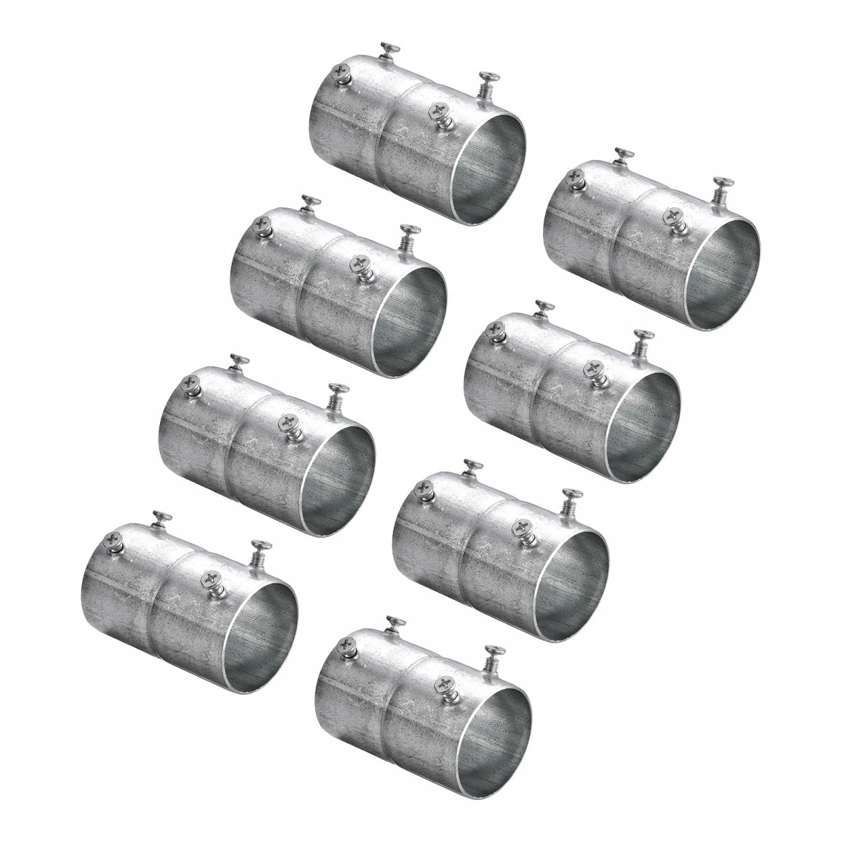 Emt Coupling 40mm 1 9 16 Inch Set Screw Conduit Fittings 67mm Length Electrical Pipe Connector 0 9mm Wall Thick 8 Pack