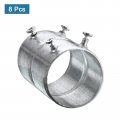 Emt Coupling 40mm 1 9 16 Inch Set Screw Conduit Fittings 67mm Length Electrical Pipe Connector 0 9mm Wall Thick 8 Pack