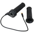 20x Full Twist Throttle Grip For Ebike 22 2mm Handlebars 12v-72v Electric Bike Waterproof Black 