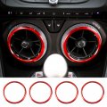 Cherocar For Chevrolet Camaro Aluminum Air Conditioner Outlet Vent Trim 2017-2021 Red 