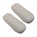 2pcs Replacement Seat Armrest Cover Leather Dark Gray For Ford F250 F350 Excursion Lariat 1999 2000 2001 2002 2003 2004 2005