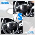 X Autohaux 3 Pcs Abs Plastic Carbon Fiber Pattern Black Interior Steering Wheel Cover Trim For Toyota Corolla 2020-2022 Inner