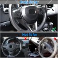 X Autohaux 3 Pcs Abs Plastic Carbon Fiber Pattern Black Interior Steering Wheel Cover Trim For Toyota Corolla 2020-2022 Inner