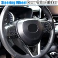 X Autohaux 3 Pcs Abs Plastic Carbon Fiber Pattern Black Interior Steering Wheel Cover Trim For Toyota Corolla 2020-2022 Inner
