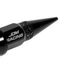 45mm Anodized Aluminum Valve Stem Caps Spiked Head Design Car Accessories Universal Fit For Most Vehicles Black Pack Of 4