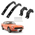 Front And Rear Bumper Brackets For 1970 1973 Nissan Datsun 240z Powder Coated Black Alloy Steel Bl5012