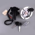 Cicitree Set Ignition Switch Fuel Gas Tank Cap Cover Lock Keys Compatible For Kawasaki Ninja 250r Ex250f 1988-2007