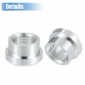 X Autohaux 2pcs Universal 1 2 Npt Female Weld On Bung Fitting For Car Durable Aluminum Alloy Silver Tone