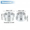 X Autohaux 2pcs Universal 1 2 Npt Female Weld On Bung Fitting For Car Durable Aluminum Alloy Silver Tone