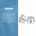 X Autohaux 2pcs Universal 1 2 Npt Female Weld On Bung Fitting For Car Durable Aluminum Alloy Silver Tone