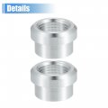 X Autohaux 2pcs Universal 1 2 Npt Female Weld On Bung Fitting For Car Durable Aluminum Alloy Silver Tone