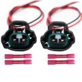 2pcs 2 Pin License Plate Light Connector Pigtail For Toyota Tacoma 2007 2014 Plug 98980-11168 