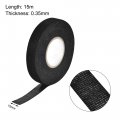 Uxcell Adhesive Cloth Fabric Tape Looms Single-side 15mm X 15m Black 2 Pcs