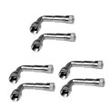 Kesyoo 6 Pcs 90 Car Valve Extension Adapter Bike Motorcycle Stem Donut Spare Tire For Bicycle Tube Metal
