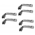 Kesyoo 6 Pcs 90 Car Valve Extension Adapter Bike Motorcycle Stem Donut Spare Tire For Bicycle Tube Metal