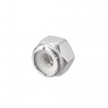 Uxcell 1 4-20 Unc Nylon Insert Hex Lock Nuts 304 Stainless Steel Plain Finish 100pcs