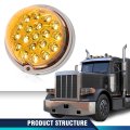 Pit66 19 Led Dual Function Watermelon Lights Universal Turn Signal Side Marker W Stainless Steel Bezel Replacement For Kenworth