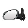 Gray Left Side Mirror Fit For 2005-2010 Volkswagen Jetta Primed Glass Heated Signal Puddle Lamp Manual Folding 
