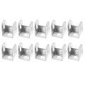 10 Pcs U Bracket For 1 Panels 27 X 26 37mm Metal Shaped Fasteners Brackets Guardrail Or Partitions Connection Silver 