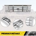 Kuafu Front Grille Compatible With 1992-1997 Ford Bronco F-150 F-250 F-350 Hd Replacement For E4tz8200 Fo1200442 Bumper Grill