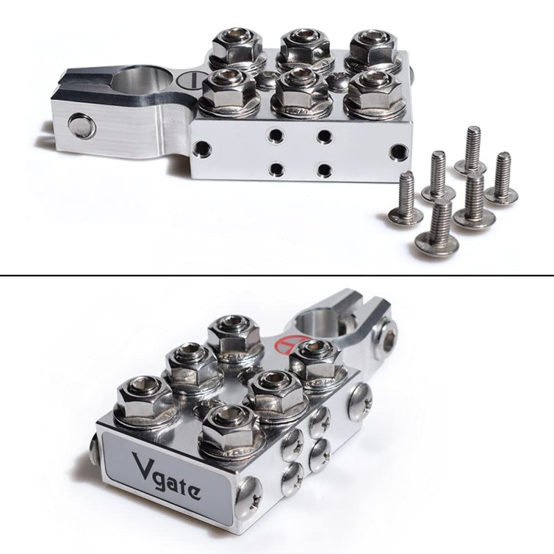 20 Stud Agm Battery Post Terminal Distribution Block For 8awg To 4 0 Xl Gauge Wire Tapered Top Sae Din En Model A20