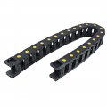 Uxcell R55 25mm X 50mm Black Plastic Open Type Cable Wire Carrier Drag Chain 1m Length For Cnc