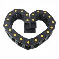 Uxcell R55 25mm X 50mm Black Plastic Open Type Cable Wire Carrier Drag Chain 1m Length For Cnc
