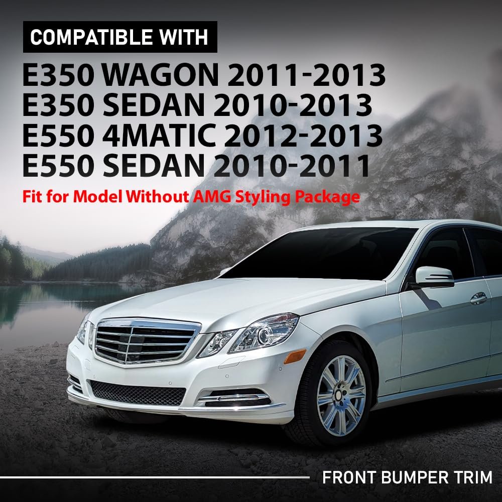 Front Bumper Trim Set For Benz E350 Wagon Sedan 2010 2013 E550 4matic 2012 2011 Fits Models Without Amg Styling Package