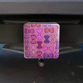 Cute Girly Pink And Purple Bows Pattern Tow Trailer Hitch Cover Plug Insert
