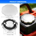 2 Pack Fuel Gas Cap For Honda Gx 4hp To 13hp Engines Code 17620-zh7-013 17620-zh7-023 17620-z0t-305 With Vent Hole And Rubber