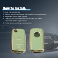 X Autohaux Silicone Smart Key Fob Case Cover For Volkswagen Tiguan 2010-2017 Shell Protector Keyless Green