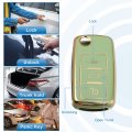 X Autohaux Silicone Smart Key Fob Case Cover For Volkswagen Tiguan 2010-2017 Shell Protector Keyless Green