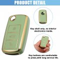 X Autohaux Silicone Smart Key Fob Case Cover For Volkswagen Tiguan 2010-2017 Shell Protector Keyless Green