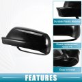 A Absopro Rearview Mirror Cover Cap No 3b0857538b Side Door For Volkswagen Jetta 1998-2004 Abs Plastic Glossy Black 1 Pair