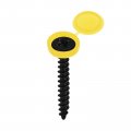 Uxcell 100pcs 5mm Hinged Screw Cover Caps Plastic Fold Snaps Washer Flip Protection Cover For M3 M4 M5 Screws Yellow