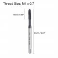 Uxcell M4 X 0 7 Spiral Point Threading Tap H2 Tolerance High Speed Steel Ticn Coated Round Shank With Square End Din371 376
