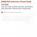 Vipmotoz 4pc Full Led Strip Side Marker Light Fender Parking Lamp Compatible With 2002-2008 Mini Cooper R50 R52 R53 Chrome