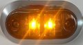 6 Long Haul 3 25 X1 75 Amber Led Surface Mount Clearance Marker Light W Chrome Rectangle Bezel 