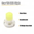 Uxcell 15pcs 12v T3 White Plastic Wedge Led Dash Gauge Instrument Panel Light Bulb Interior Universal Replacement For