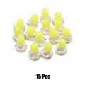 Uxcell 15pcs 12v T3 White Plastic Wedge Led Dash Gauge Instrument Panel Light Bulb Interior Universal Replacement For