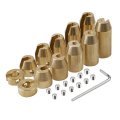 Nicecnc 12 Pack Motorcycle Reusable Brass Wheel Spoke Balance Weights Refill Kits For Super Moto Dual Sport Metric Cruisers 