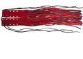 Red And Black Motorcycle Leather Fringed Brake Clutch Cover Genuine 21 5 In Long 2 Wide With Lace To Tie On 
