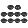 50 Pcs Rubber Grommets 14mm Id 17mm Drill Hole Double Sided Hollow Firewall Plugs Round Electrical Wiring Gasket Black 