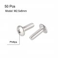 Uxcell Machine Screws M2 5x8mm Phillips Screw 304 Stainless Steel Fasteners Bolts 50pcs