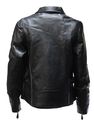 Womens Reflective Piping Leather Motorcycle Jacket Size 4xl 4x-large 