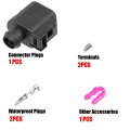 Uxcell 1 Set No 8t0973702 6e0973702 2 Pin Abs Sensor Connector Adapter Plug Clip Kit Replacement For Vw Audi